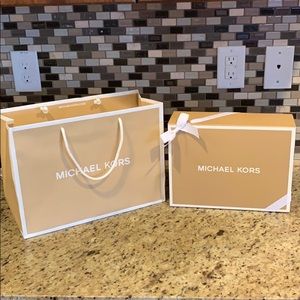 Michael Kors gift box and shopping bag
